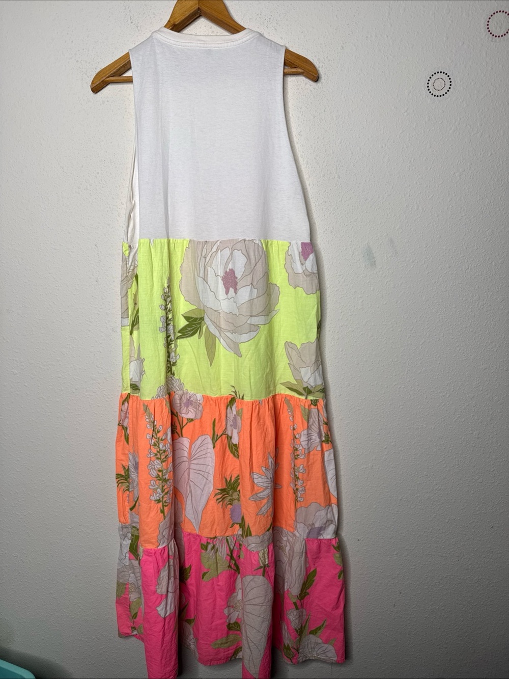 Farm Rio Maxi Tiered Dress 53” Length Cotton size Medium - Picture 9 of 14